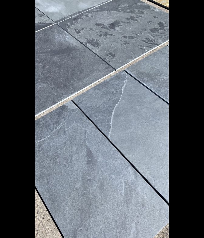 Плитка "Сланец", черный натур. скол, 300х600х10 мм